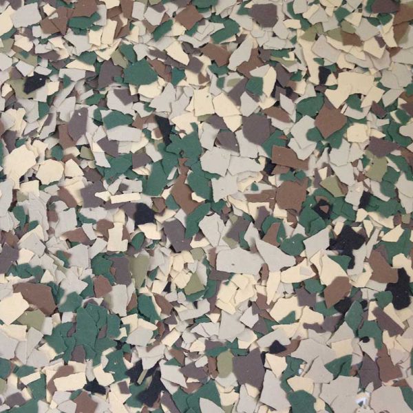 Epoxy Floor Color Flakes Blend New Camo